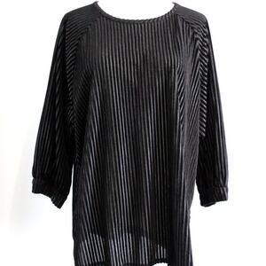 Top Notch Vintage 90s Velour Semi-Sheer Top Size Large